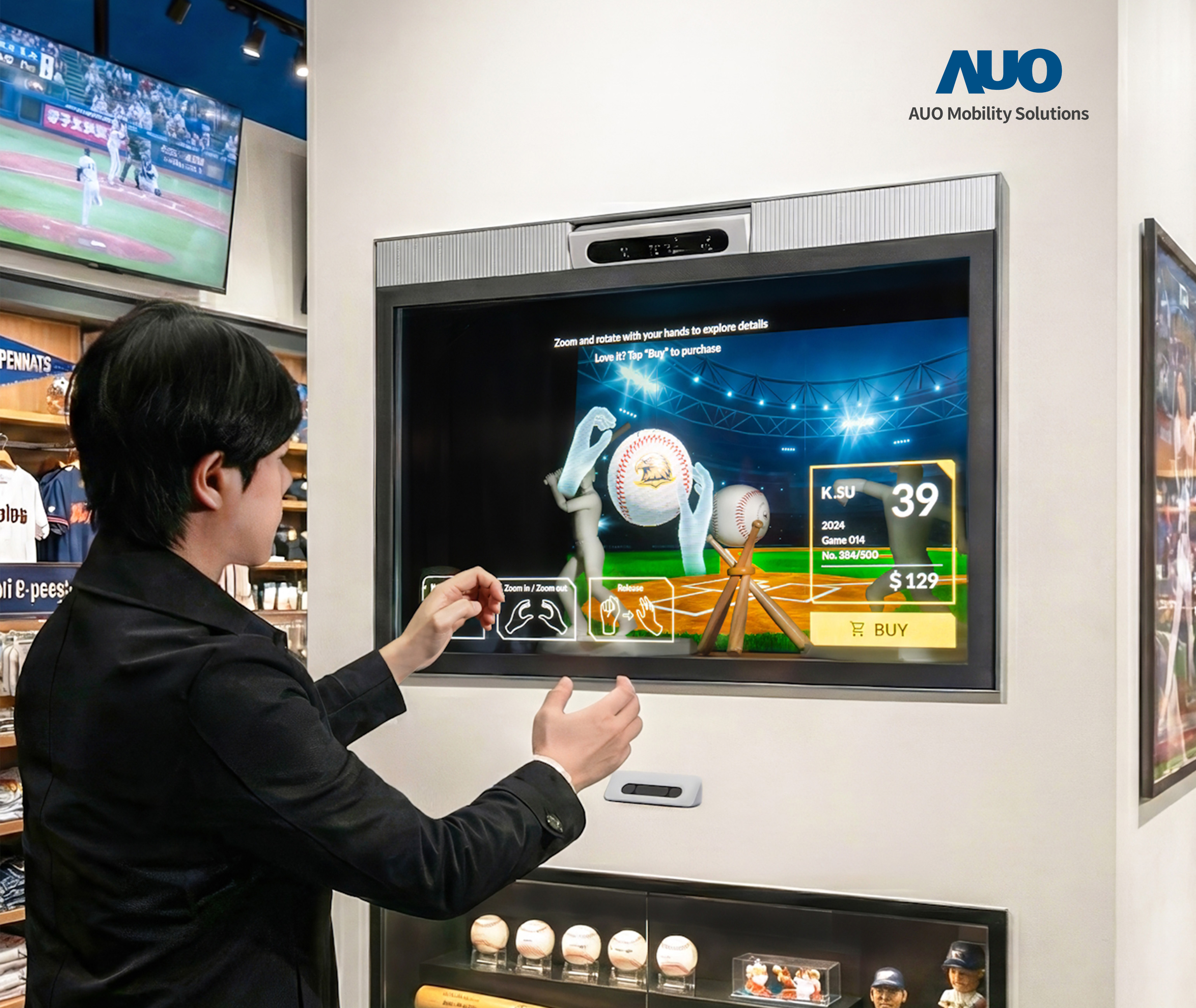 64��Sports AR Solution�ṩ���wِ���cMicro LED͸���@ʾ���������ӵ��\�ã����څ�ِ�߻�����и�����Ϣ���˽⣬�����I�N�����������p����͸���@ʾ��Ļ����ɣ������I�N�����¼oԪ��